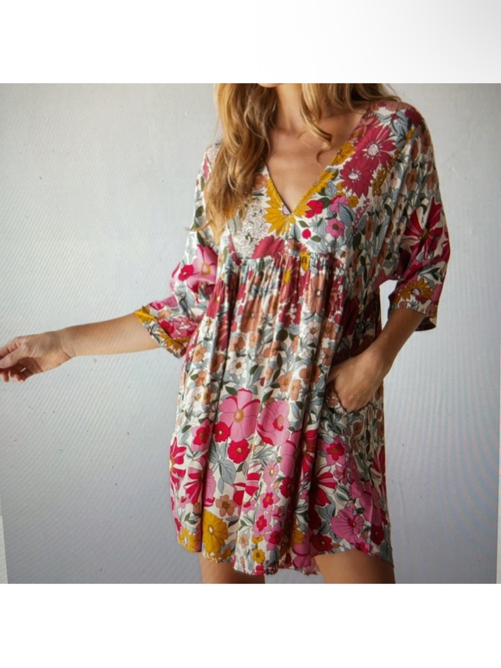 LAST CHANCE Natural Life Stella Floral Mini Dress - Picture 6 of 8